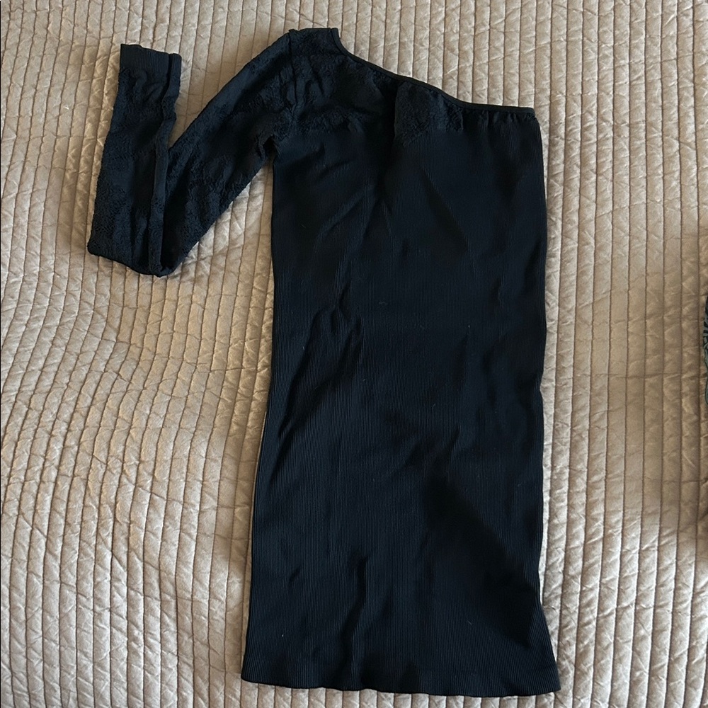 BCBG Black One-Shoulder Dress